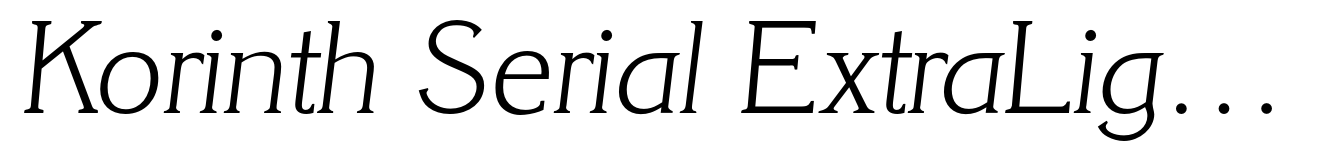 Korinth Serial ExtraLight Italic